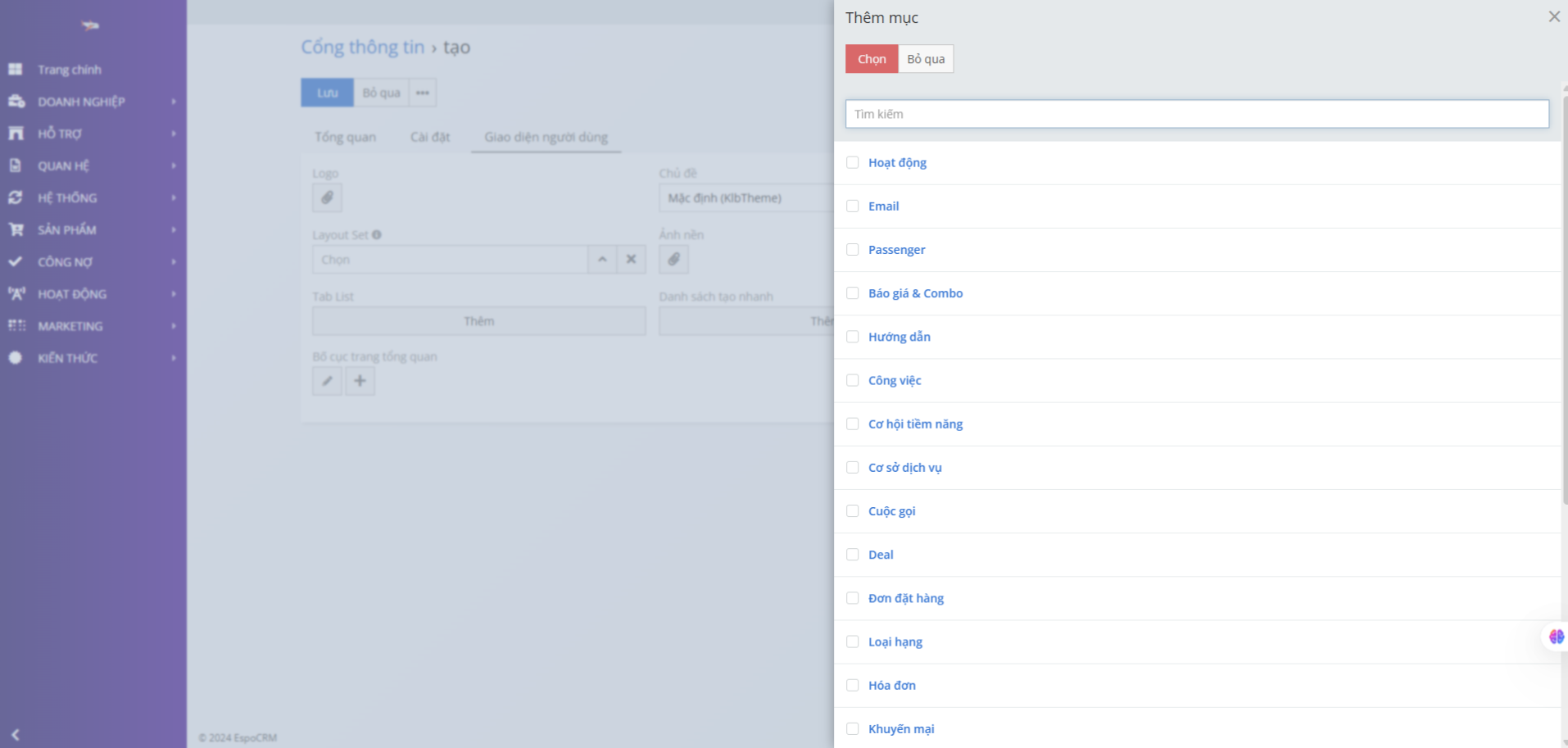 Danh sách Tạo nhanh